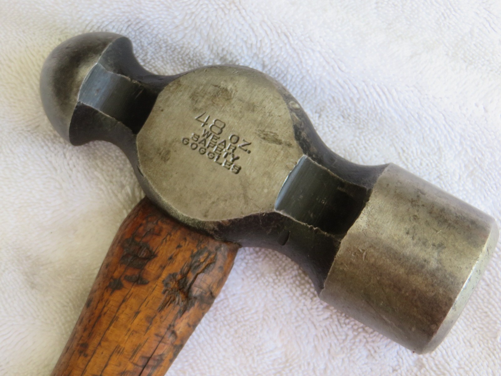 Snap-On Ball Peen Hammer BP 248 USA 48 oz Octagonal Handle Vintage Mechanic Tool