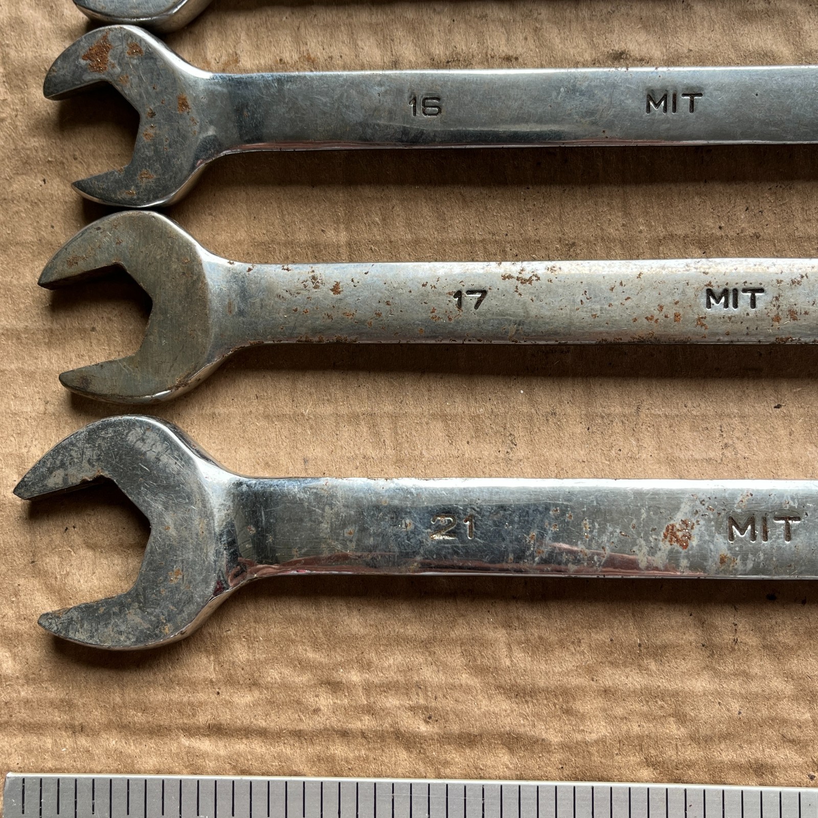 MIT Combination Wrench 6 pc Set 12mm-21mm Metric Tool Set 12 pt