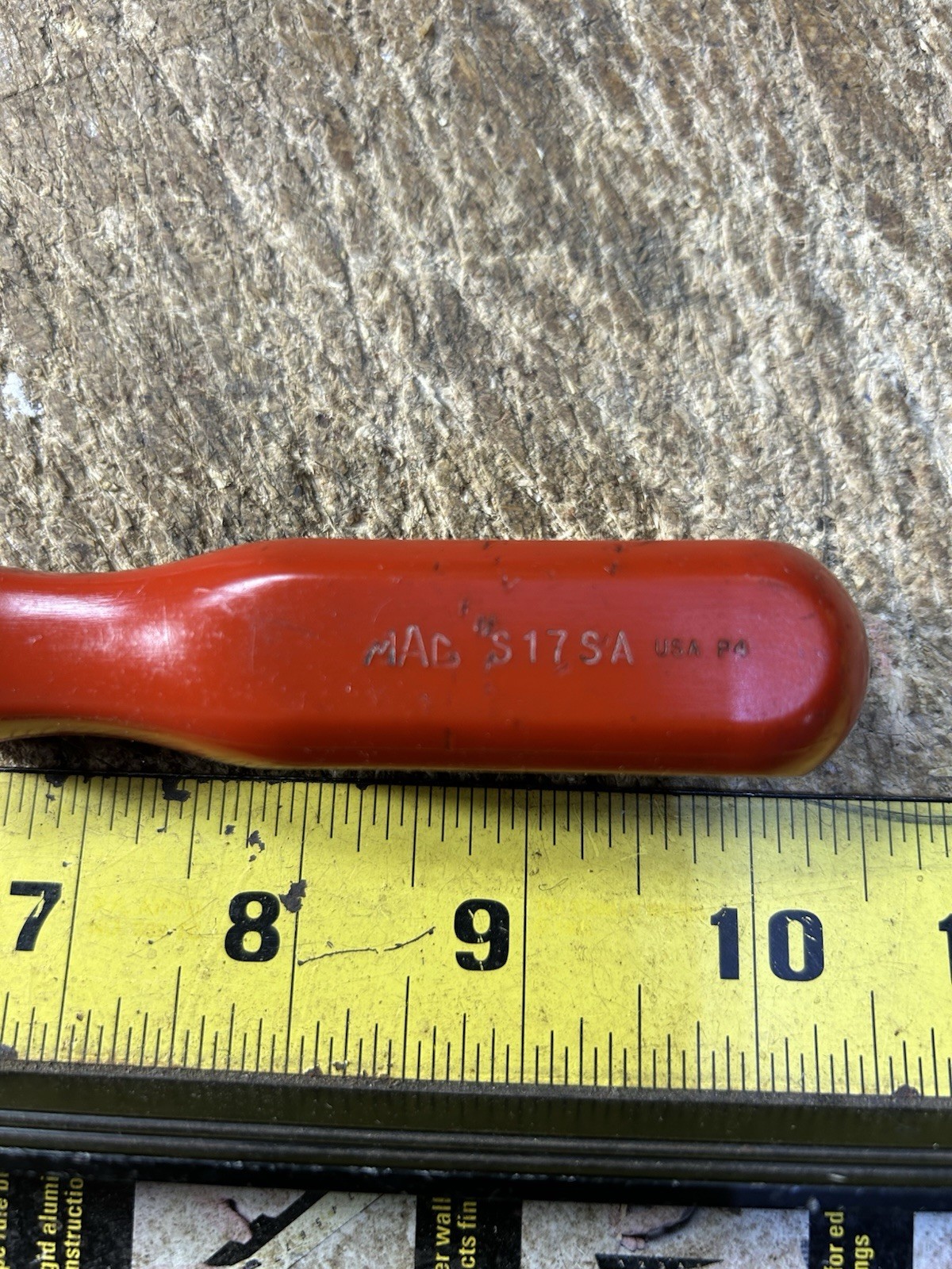 MAC Tools S17SA 5/8” Carbon Gasket Scraper RED Hard Handle Made in USA