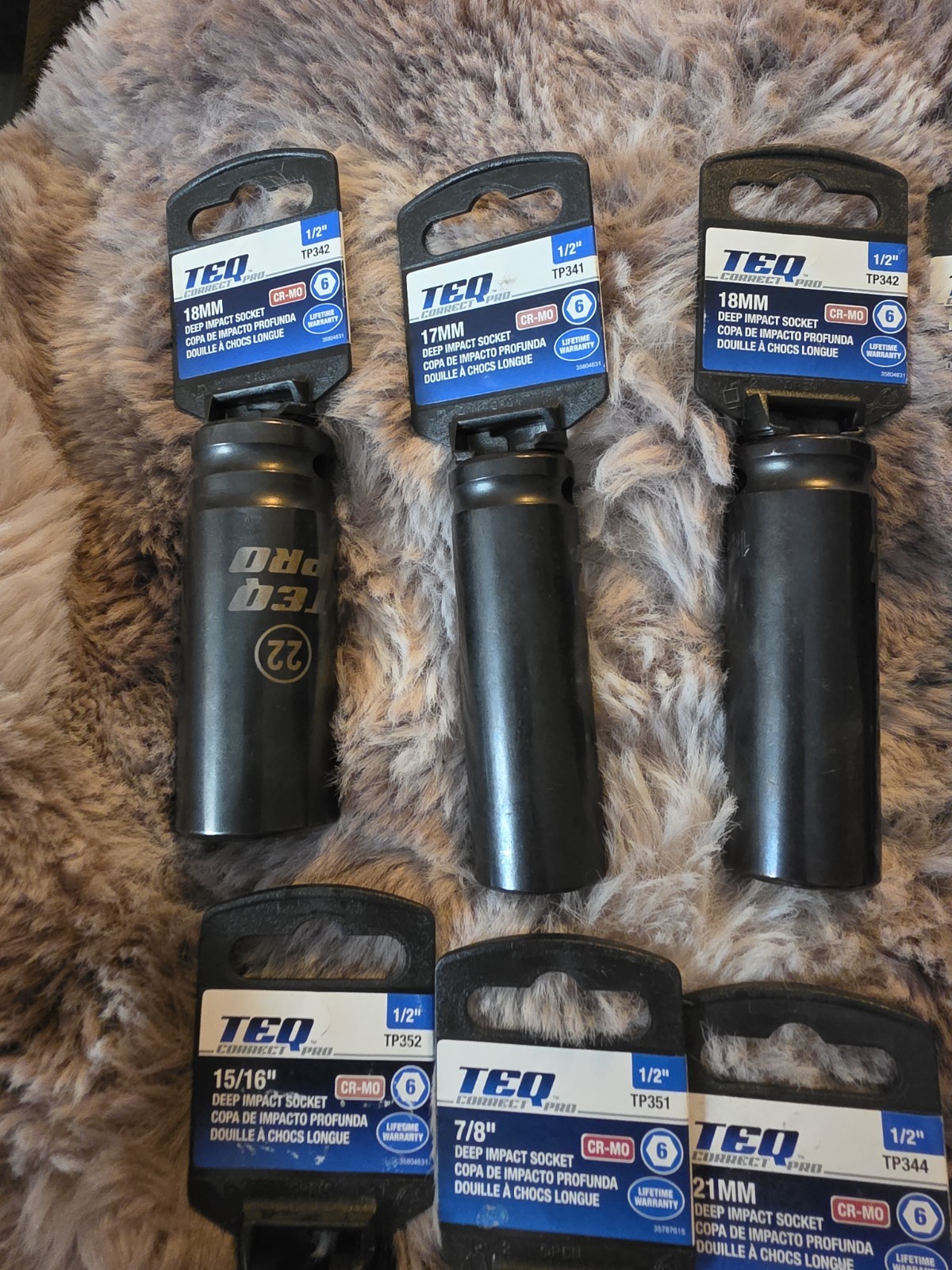 Lot Of TEQ correct Pro 1/2″ Various Deep Impact Socket