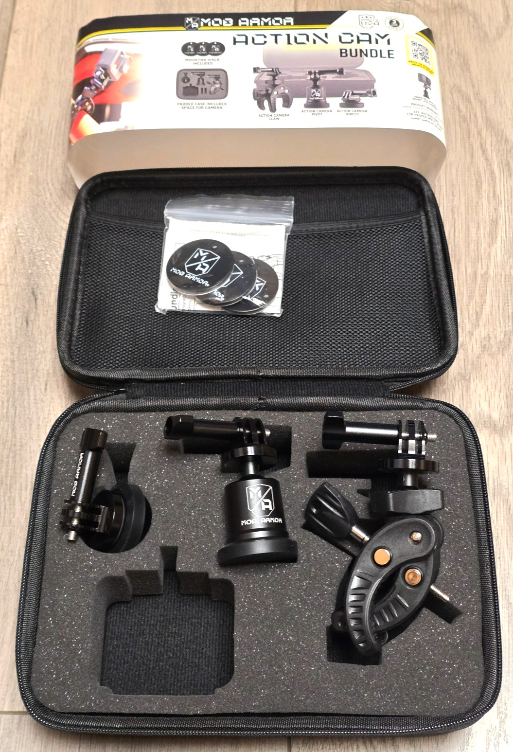 Mob Armor MobNetic Action Camera Accessory Bundle w/Magnetic Mounts & Claw Mount