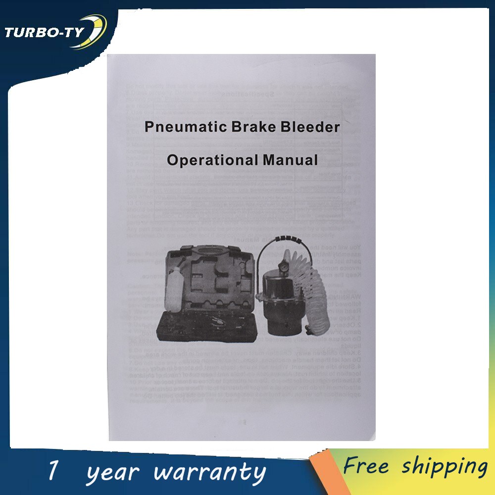 Portable Pneumatic Air Pressure Kit Brake and Clutch Bleeder Valve System Tools