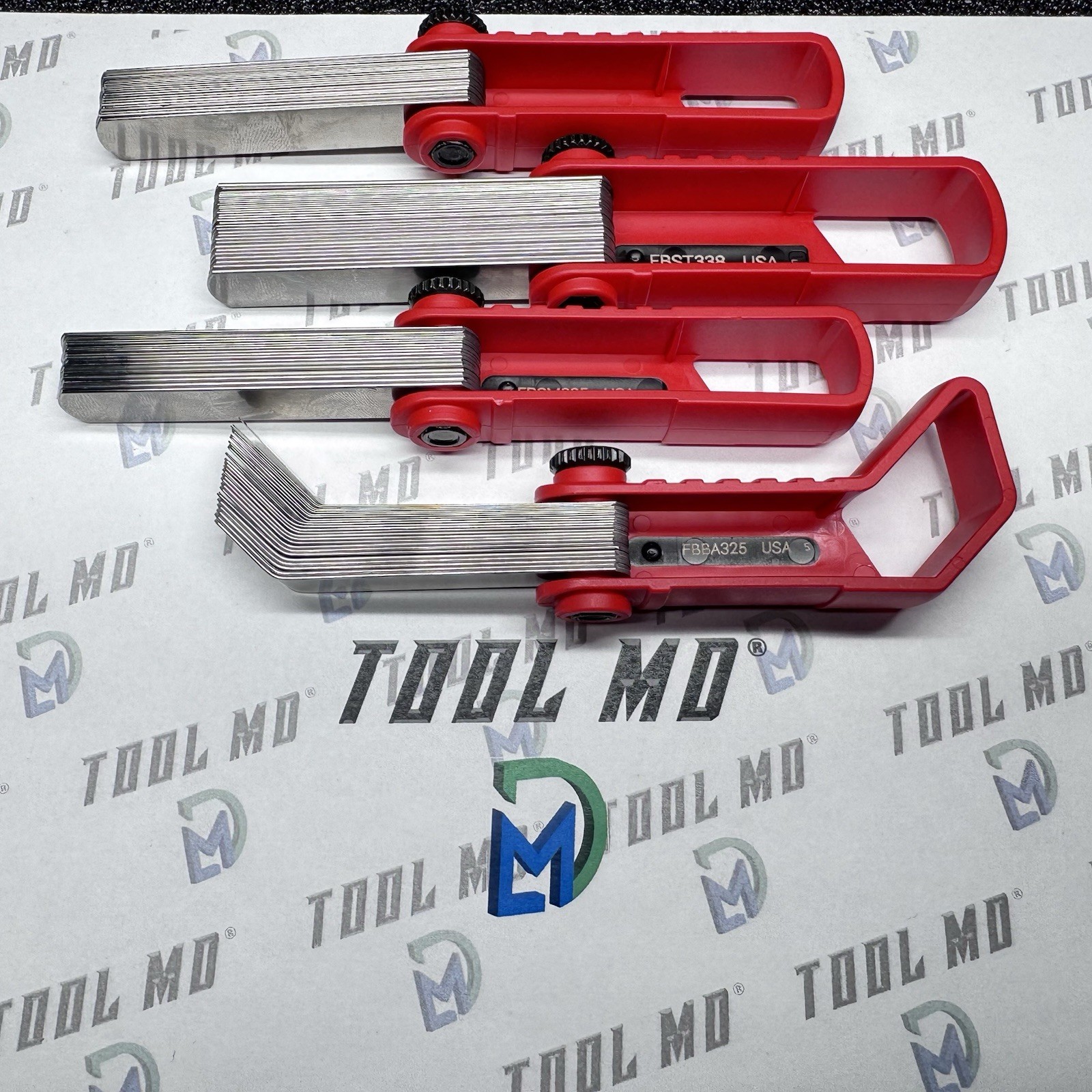Snap-on Tools USA NEW RED 4pc Offset 45° & Straight Feeler Gauge Blade Sets