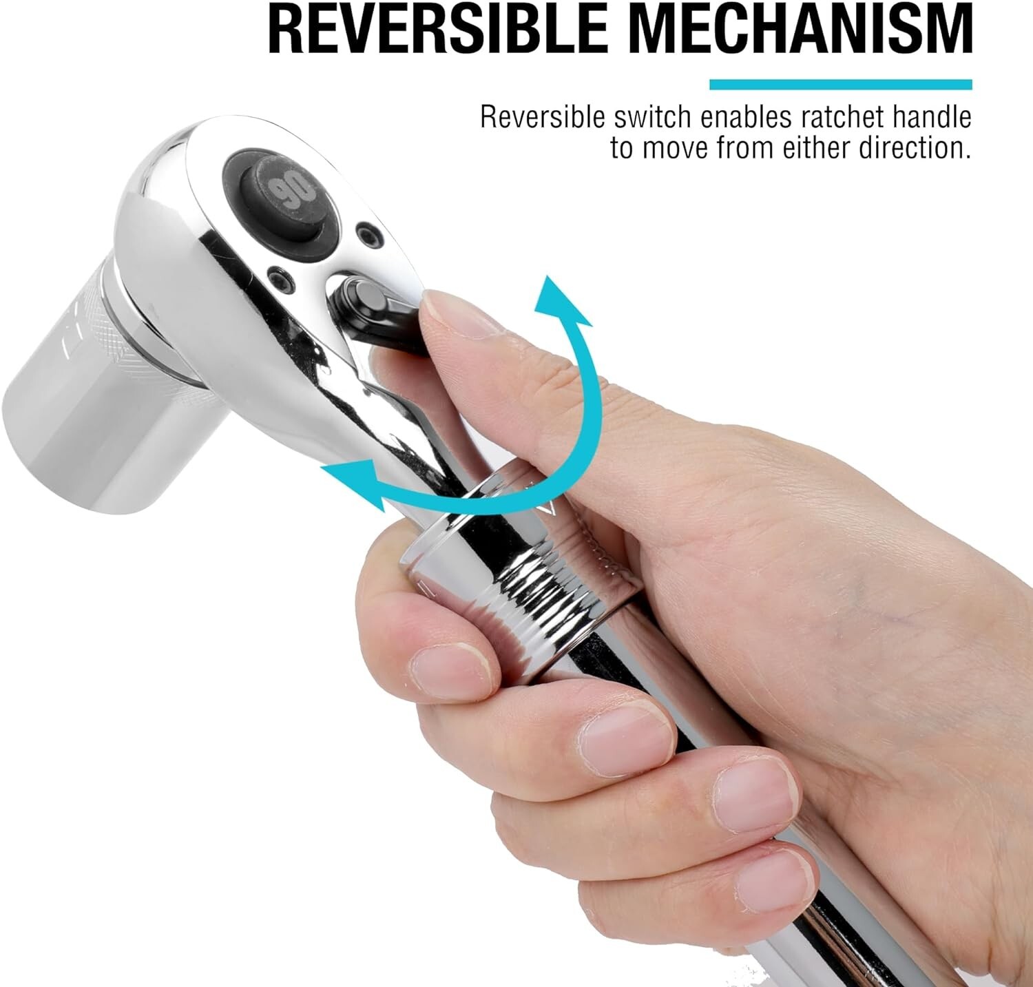 DURATECH Drive Extendable Ratchet 90-Tooth Quick-release with Cushion Handle