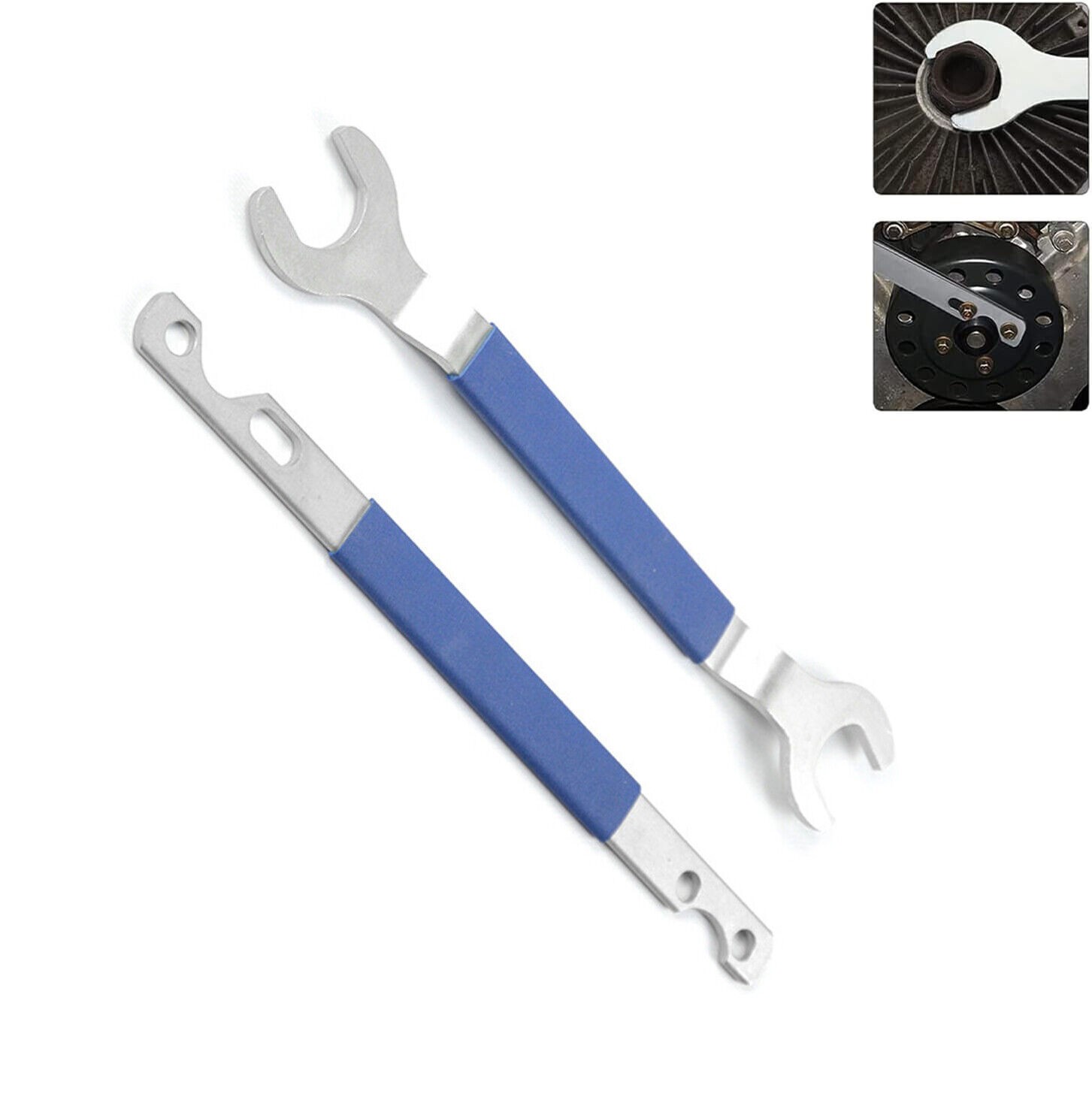 2PCS 32mm&36mm Fan Clutch Nut Wrench+Clutch Holder Removal Tool For BMW Ford GM