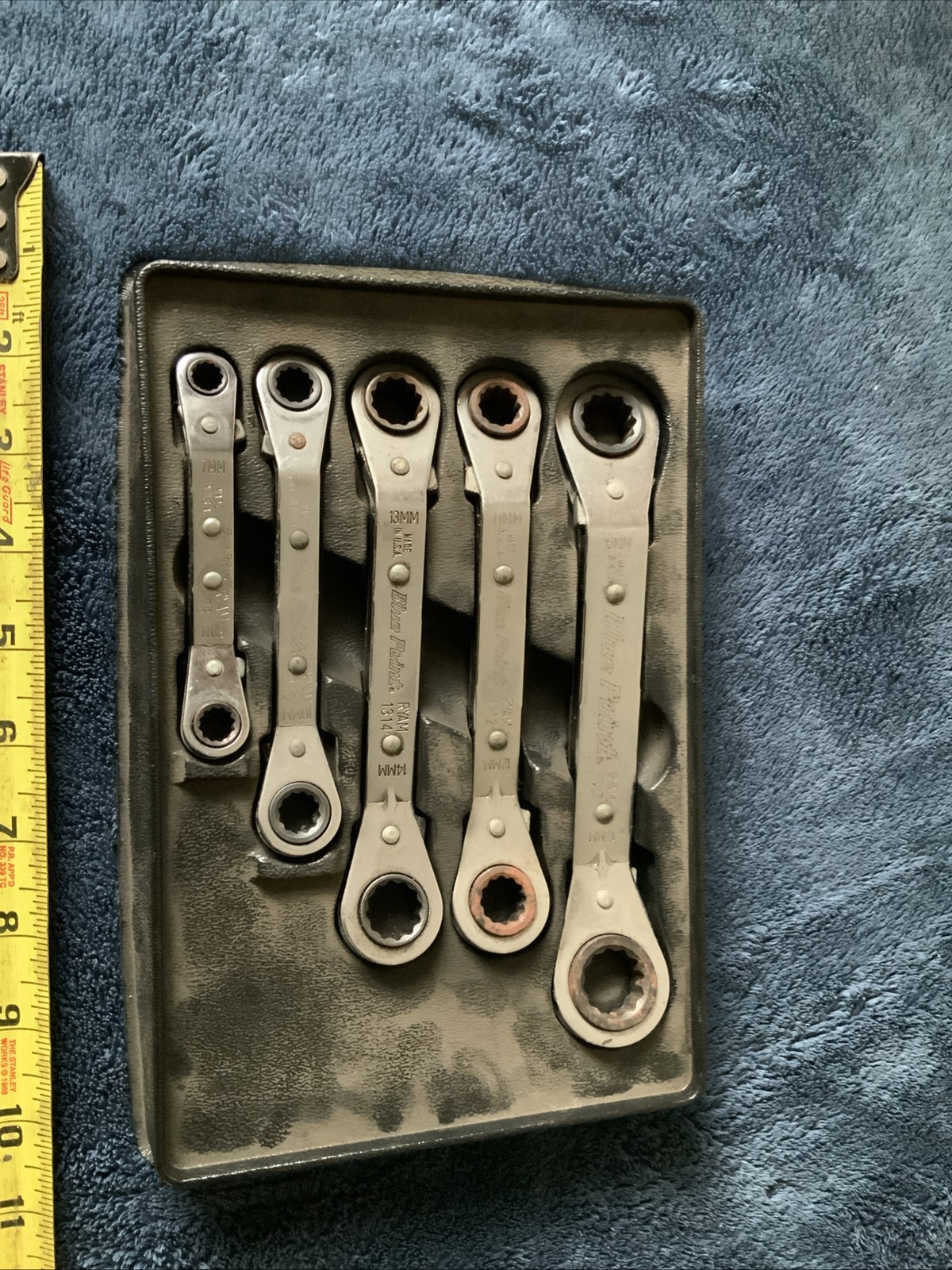 Blue Point 5pc 25 Degree Offset Ratcheting Wrench Set, Ryam….metric….