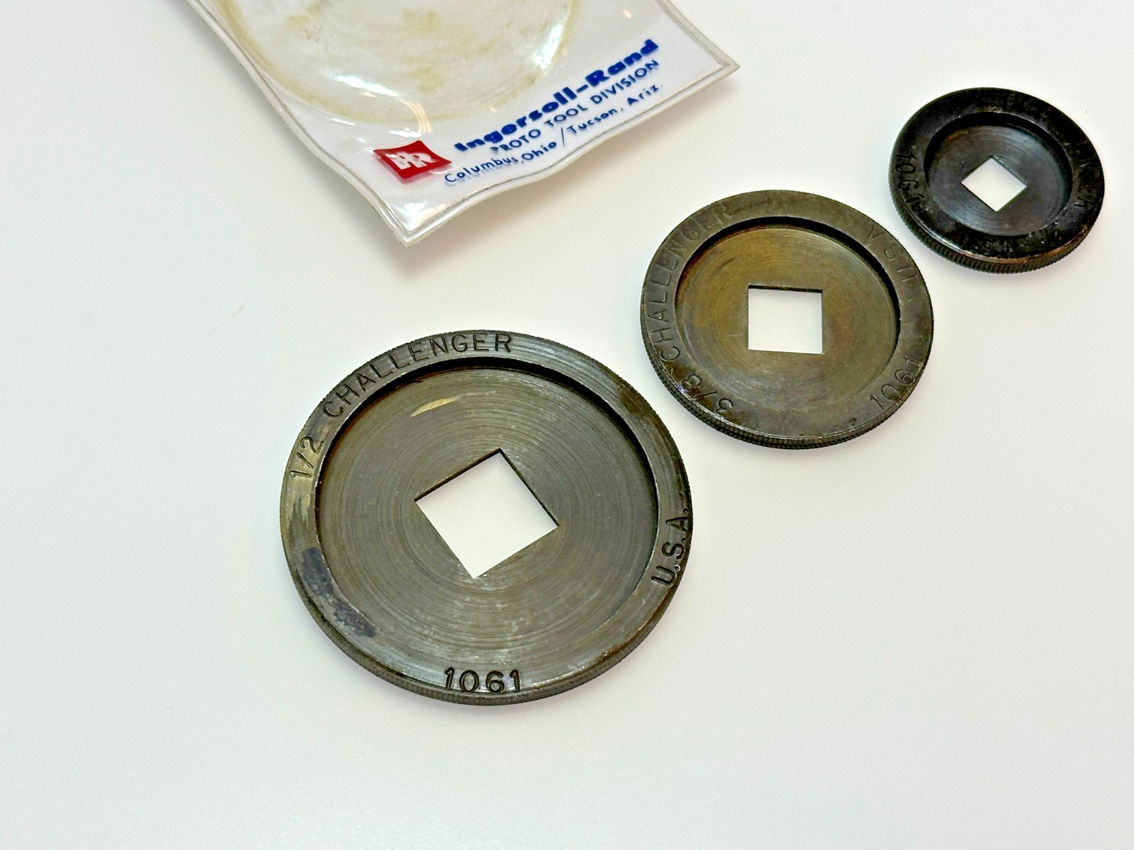 NOS Proto CHALLENGER USA 1061 3pc Disc Type Ratchet Spinner Set (Ingersoll Rand)