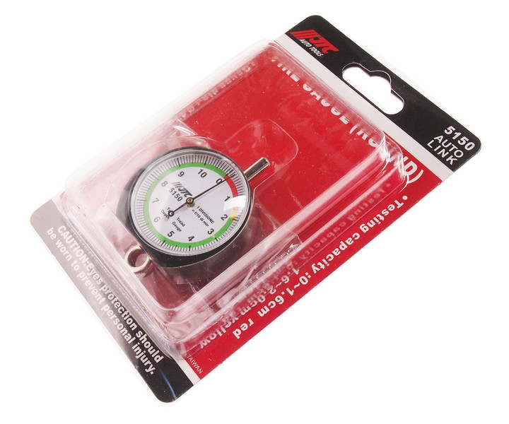 JTC TIRE GAUGE (ROUND) DIAMETER: 47MM TESTING CAPACITY 0~11MM, JTC TOOLS # 5150