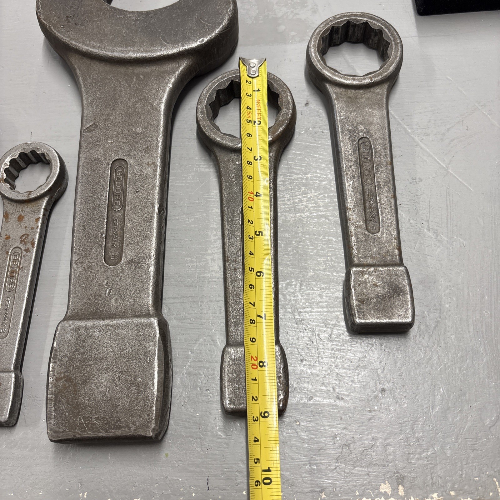 X5 Vintage Gedore Heavy Slogging Spanner’s / Wrench Made In Germany Vgc