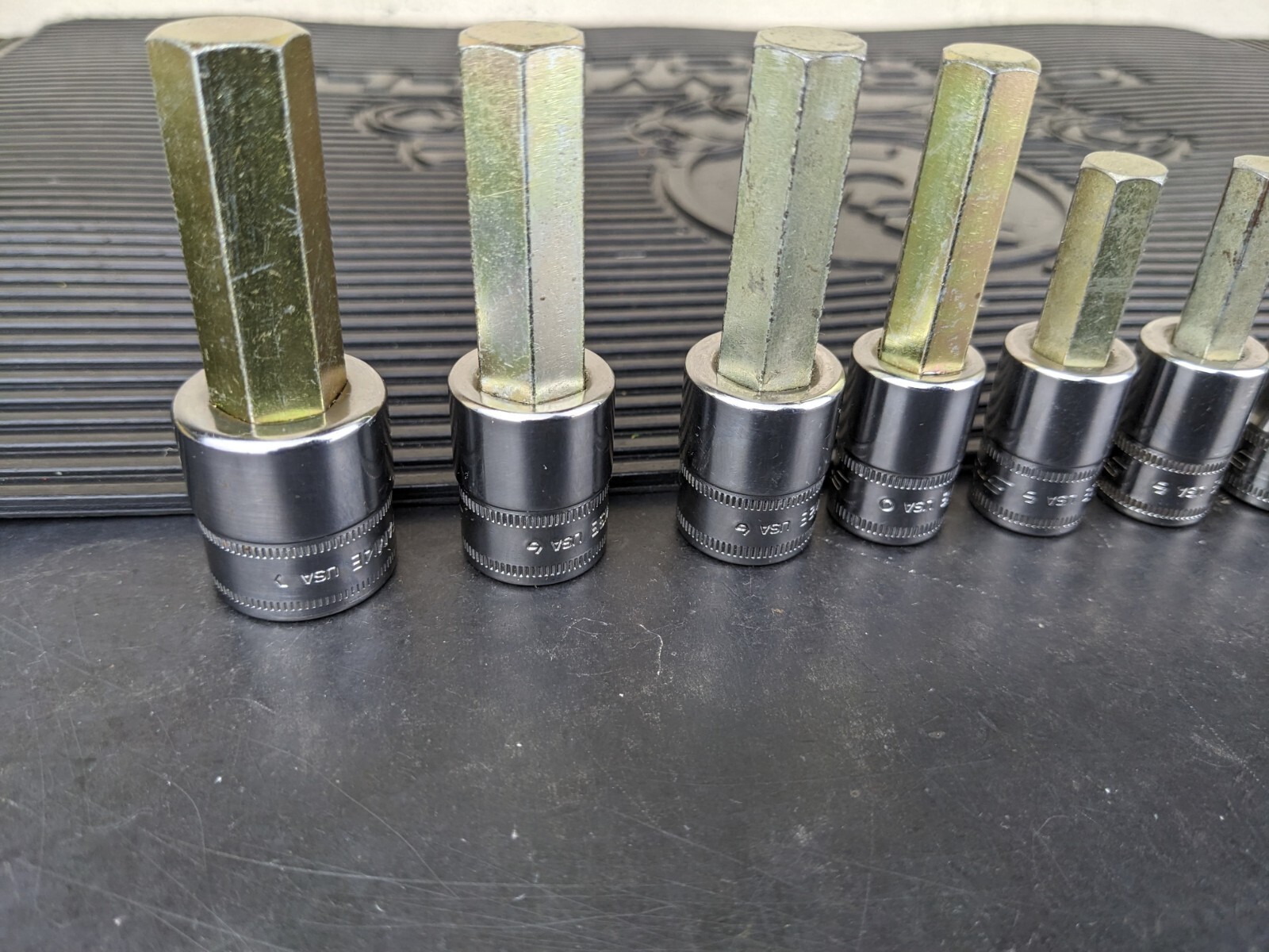 #be218 Snap-On 11pc Metric Hex Allen Socket Set 3/8″ Drive 4mm to 14mm 211EFAMY