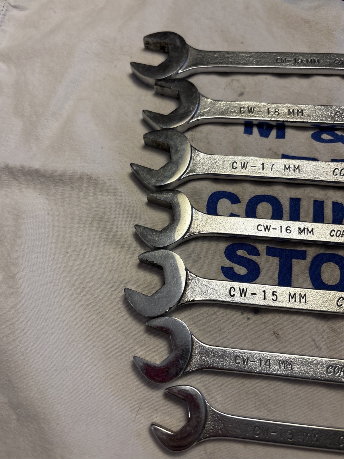 Vintage Cornwell Tools USA 7pc 12pt Metric Combination Wrench Set 13-19mm