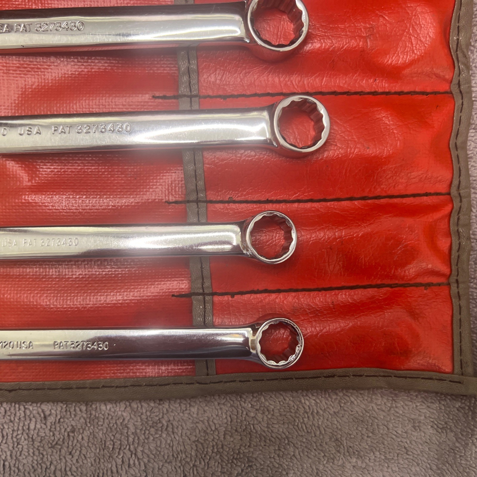 Snap-on 5pc Metric 12pt Combo Wrench Set 12mm 13mm 14mm 15mm 17mm/ C-508 case