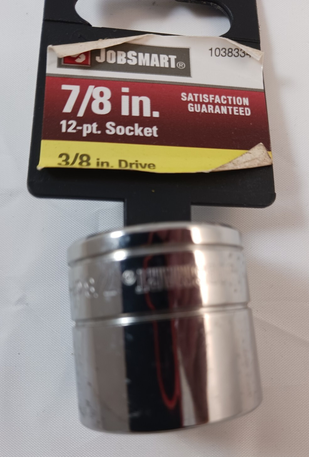 Jobsmart 7/8″, 12 Point, 3/8” Drive, Chrome Socket, 1038334
