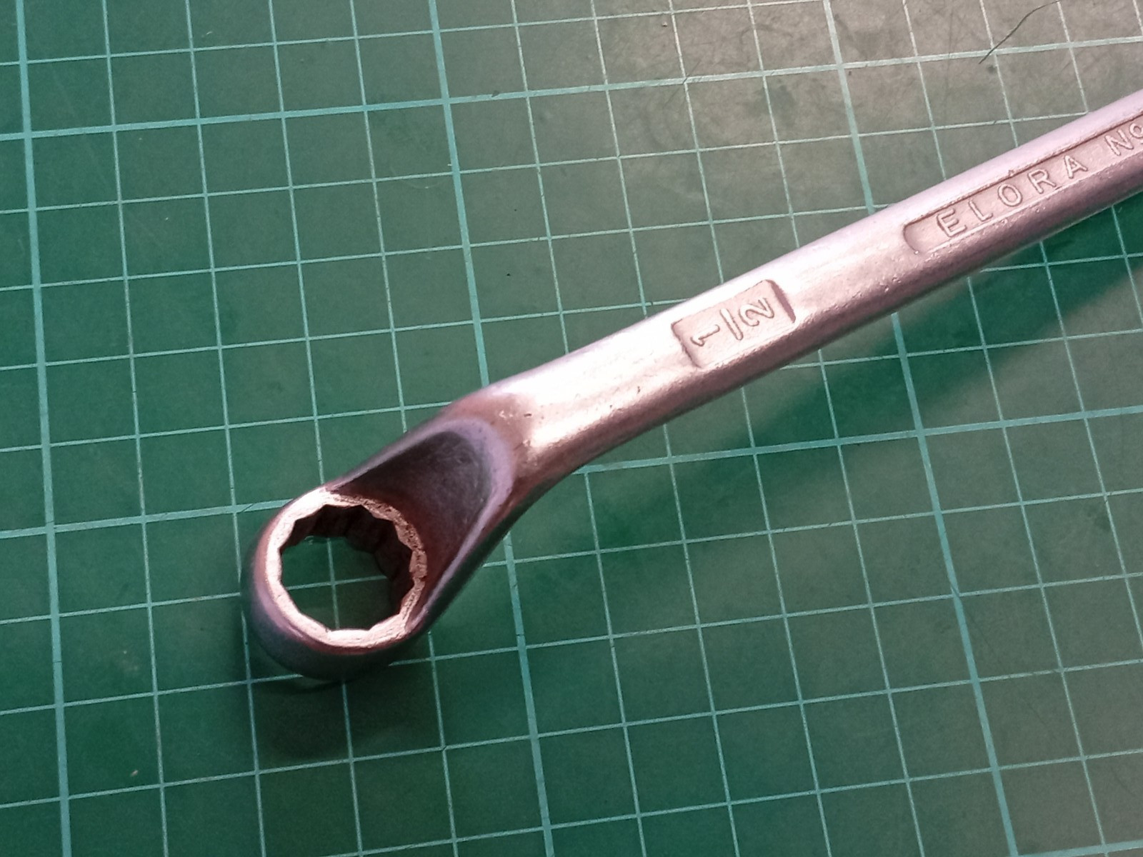 Elora No110 7/16″ x 1/2″ AF, Chrome-Vanadium Offset Ring Spanner, Germany