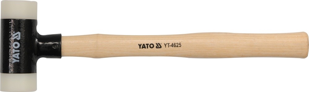 YATO Nylon Rubber Hammer Check Free Panel Hammer Plastic Ø 45mm Approx. 490g