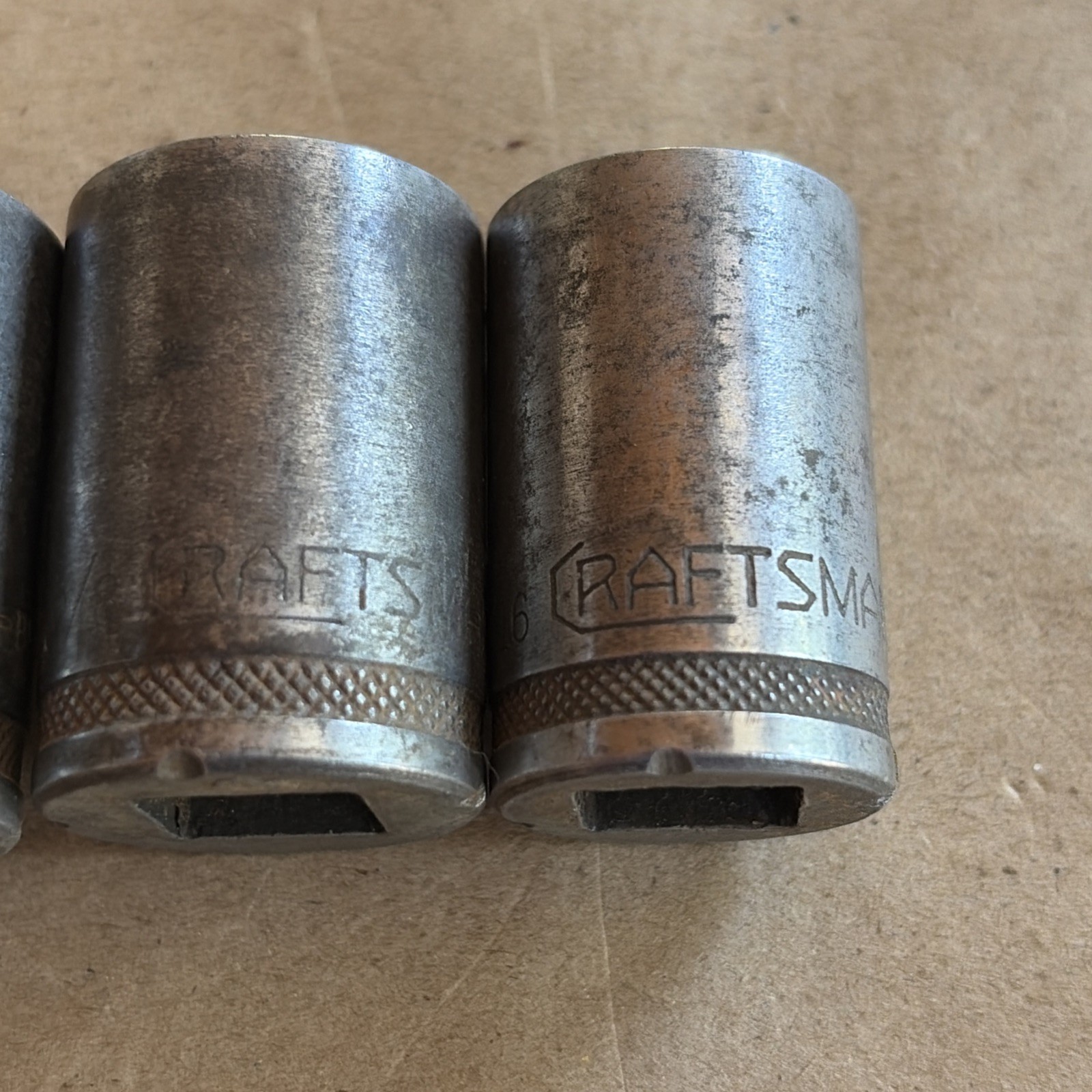 Rare 4 Pc. Craftsman BE 1/2″ Drive 8 Point Sockets 3/4″, 11/16″, 5/8″ & 9/16″