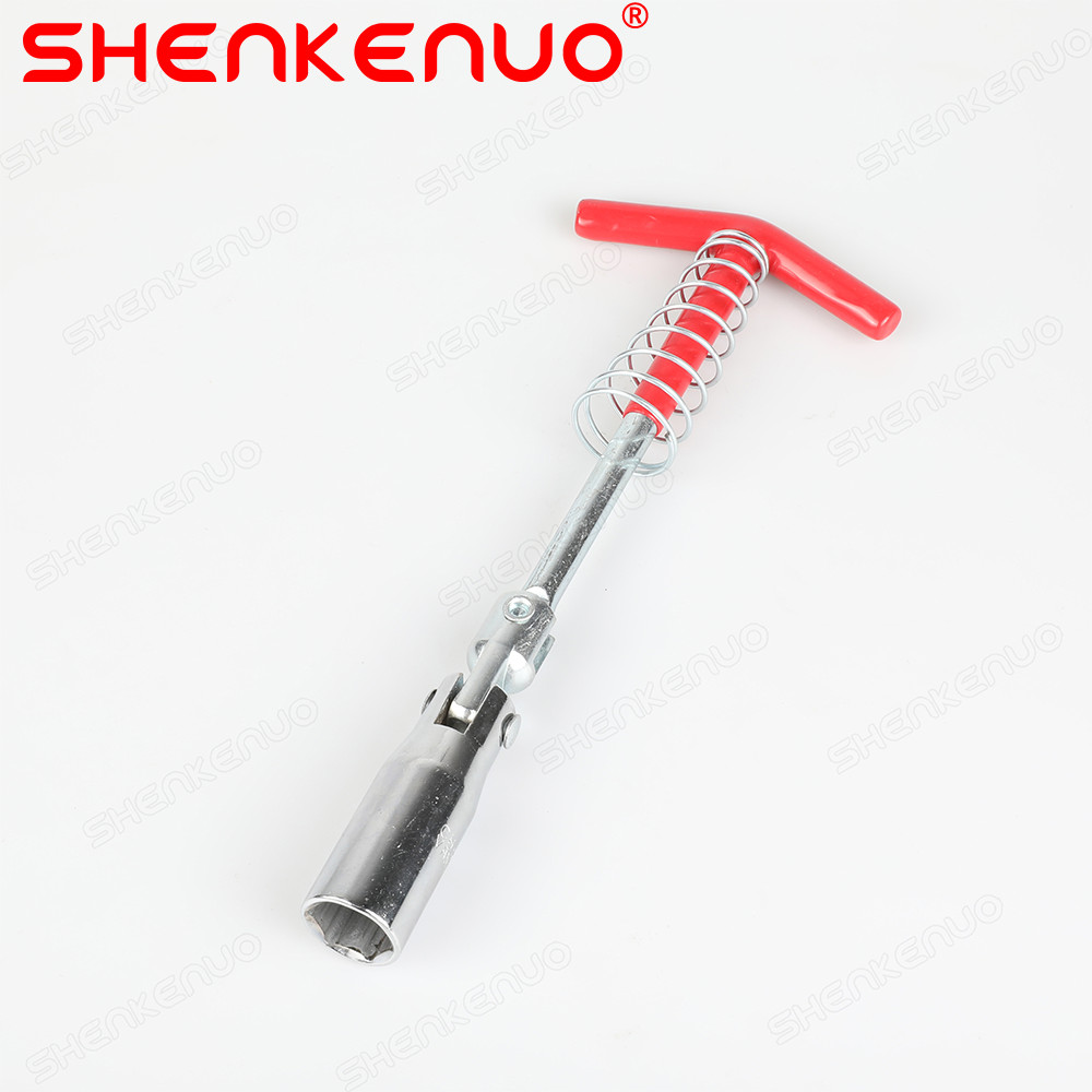 1x Car Spark Plug Remover Installer 16mm T-Handle Flexible Spanner Socket Wrench
