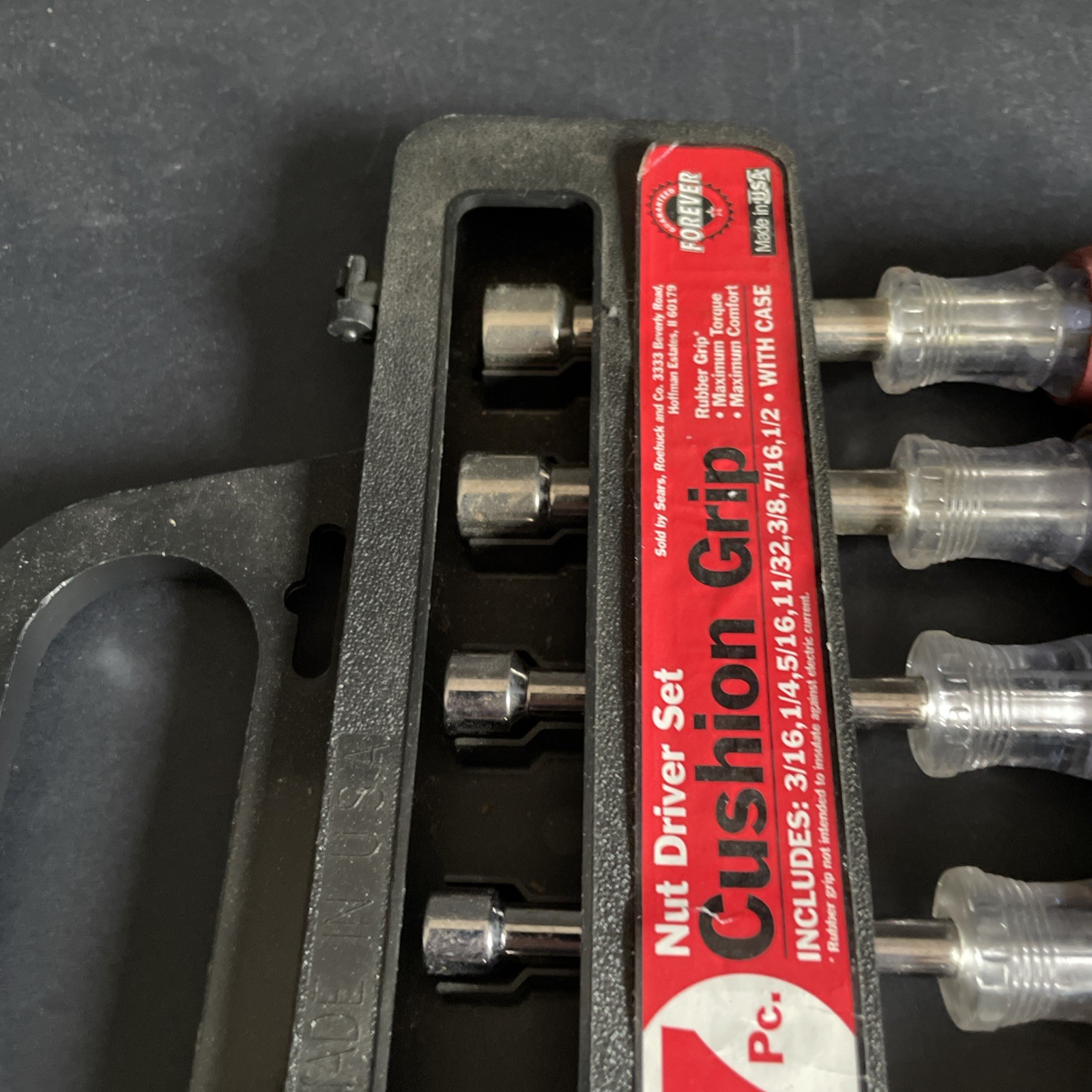 Vintage Craftsman 7pc SAE Nut Driver Set 42190 Cushion Grip USA Pls See Pics