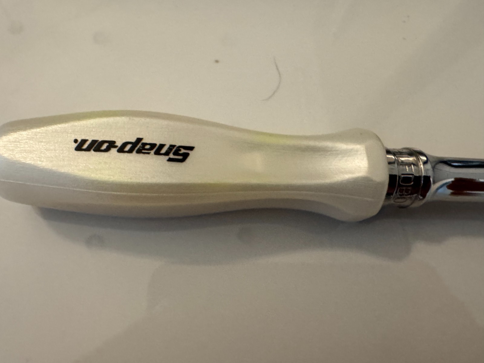 Snap On FHLFD80A 3/8 dual 80 pearl white long flex head ratchet