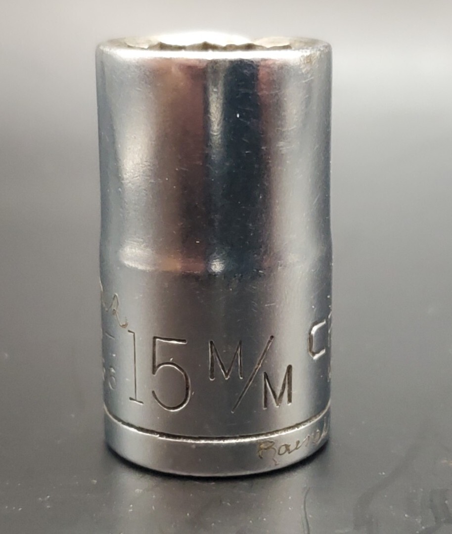 Craftsman USA 15mm 12 Point 1/2″ Drive Shallow Socket 44236 -VV- Series.