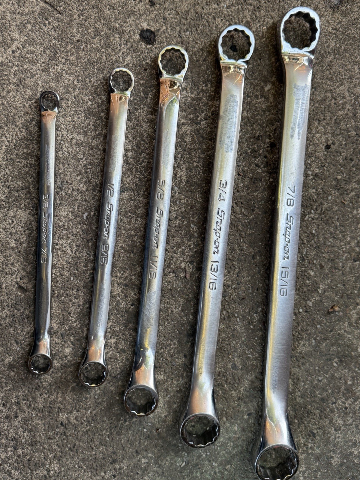 snap on XB2830A wrench set Of 5pc From 3/8”to 15/16”