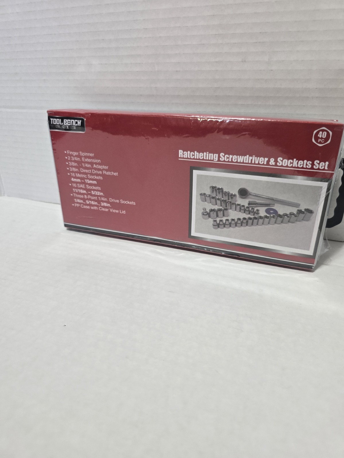 40 Piece Ratcheting Screwdriver & Socket Set Platinum Adapter Extension & Case