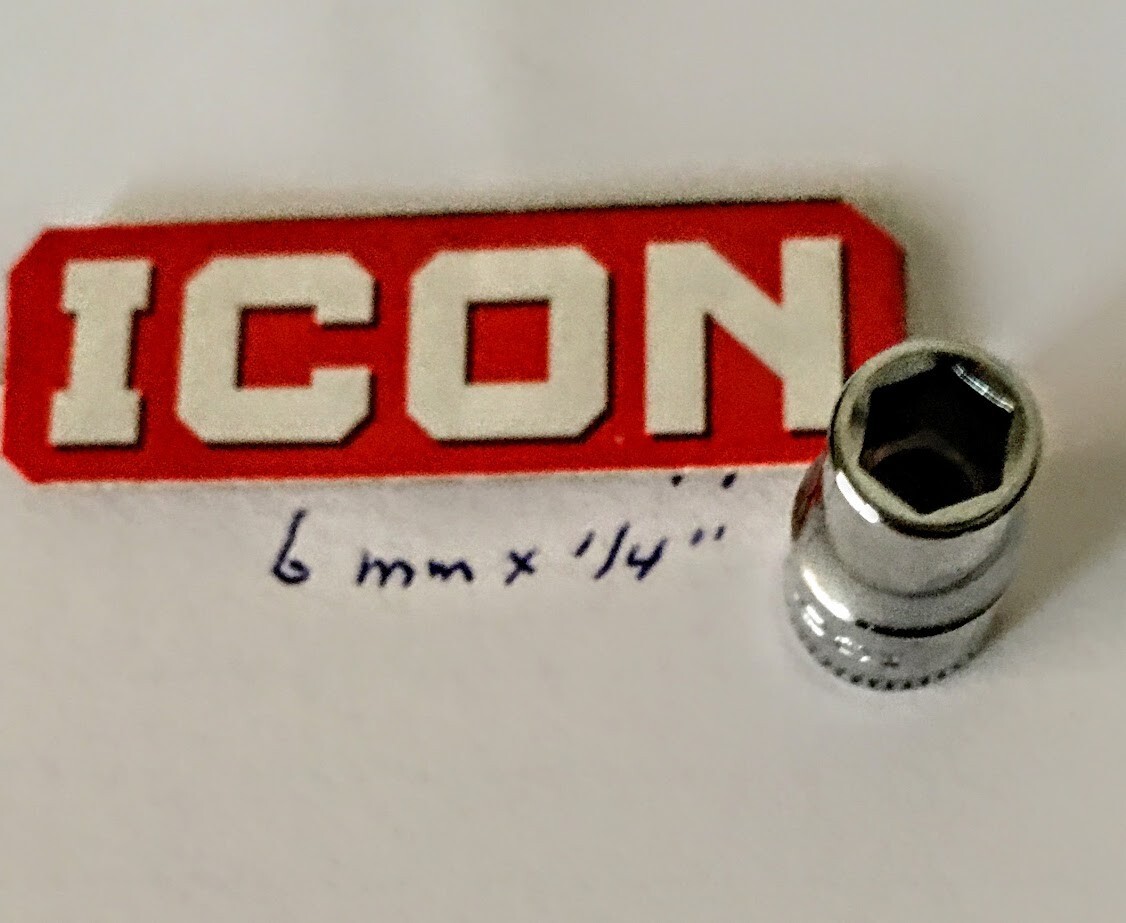 ICON Professional Standard Socket 6 mm X 1/4″ S1SM6 Free USA Shipping