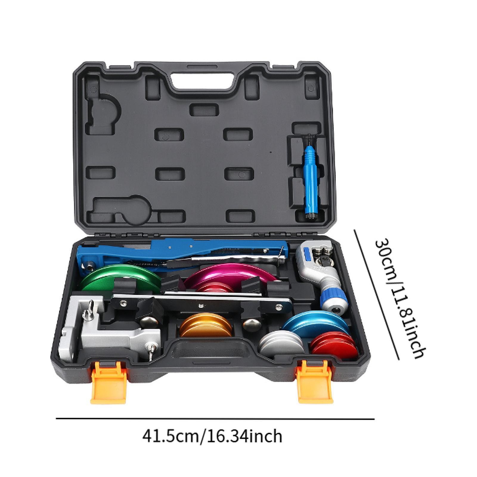 Ratcheting Pipe Tube Bender Set Manual Portable Sturdy Heavy Duty Premium