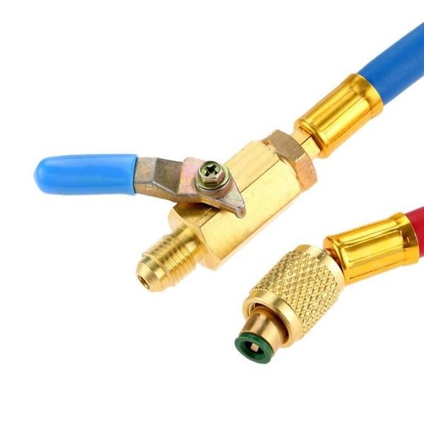 Versatile 3Pcs R134A R410A R22 R12 Charging Hose & Ball Valve Combination