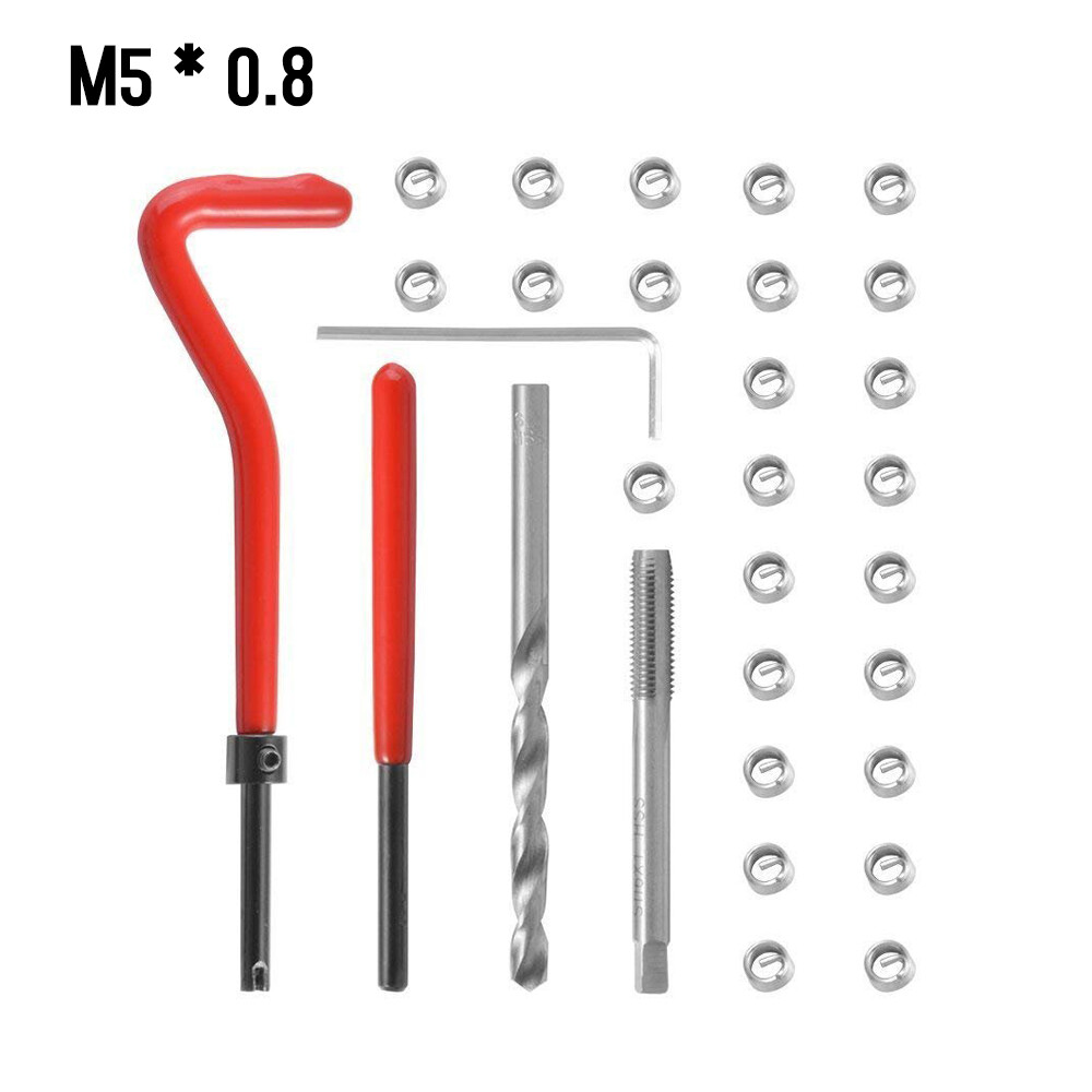 30Pcs Metric Thread Insert Kit M5 M6 M14 Car A9G7
