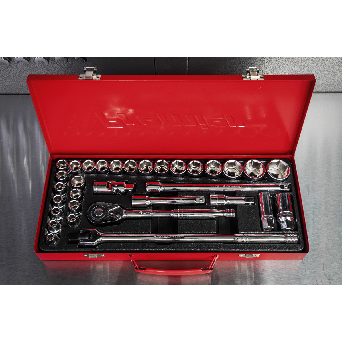 Sealey Socket Set 32 Pcs 1/2″ Square Drive 6-Point WallDrive – DuoMetric AK693