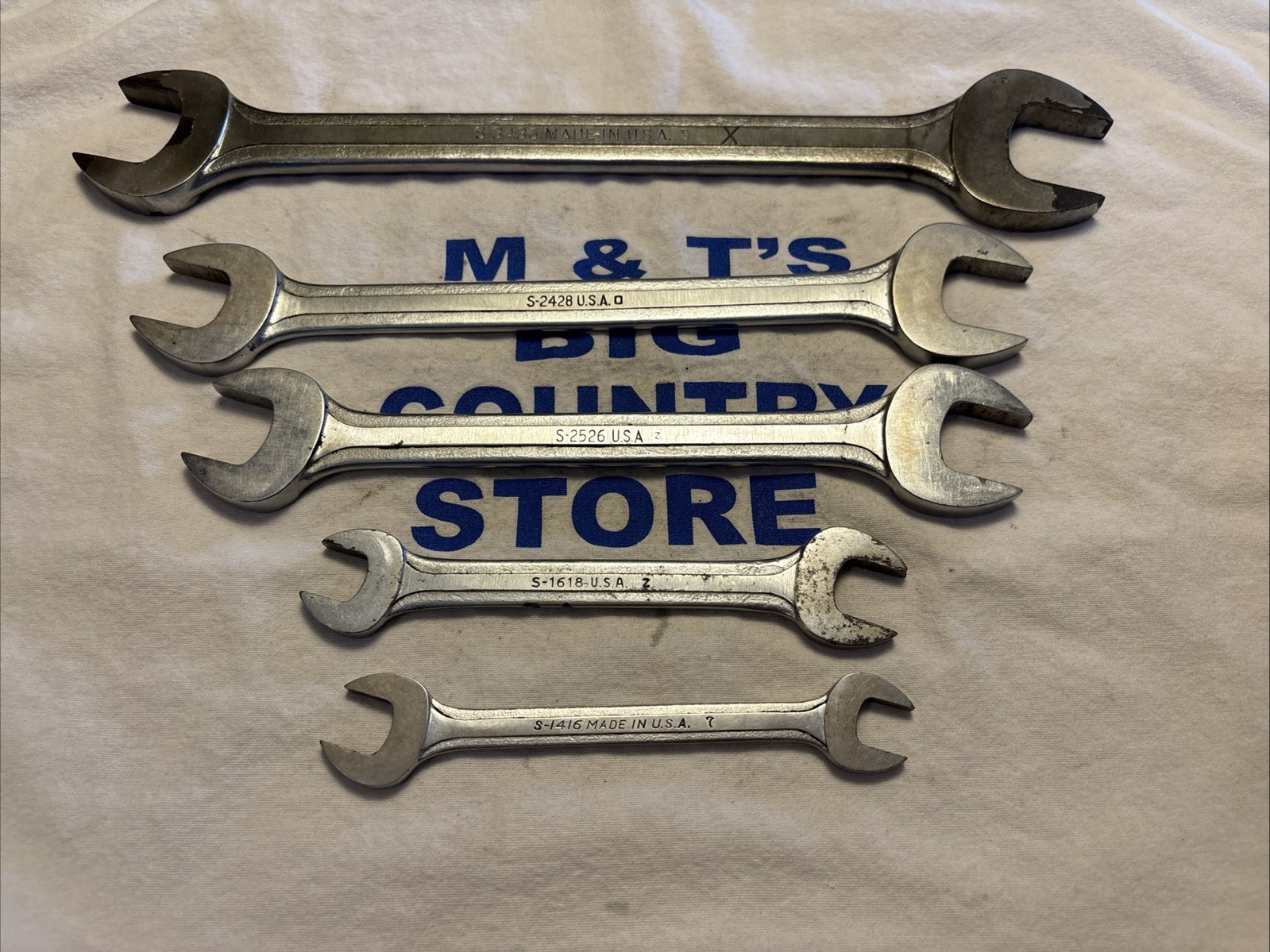 Blue-Point USA Supreme 5pc Double Open End Wrench Set 7/16″ to 1-1/8″ S Series