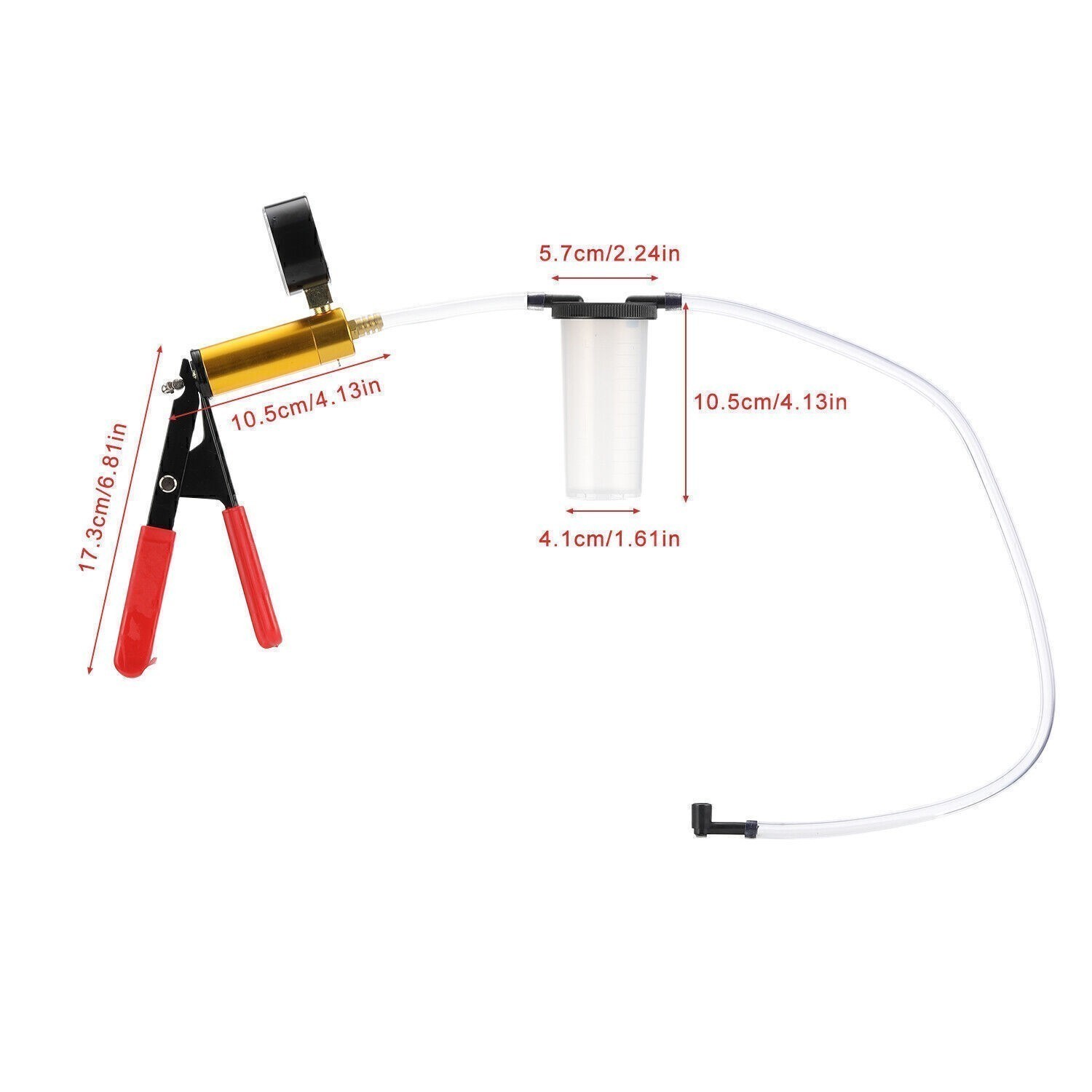 2-in-1 Brake Bleeder & Vacuum Pump Kit Handheld Vacuum Brake Bleeder Pump Tool