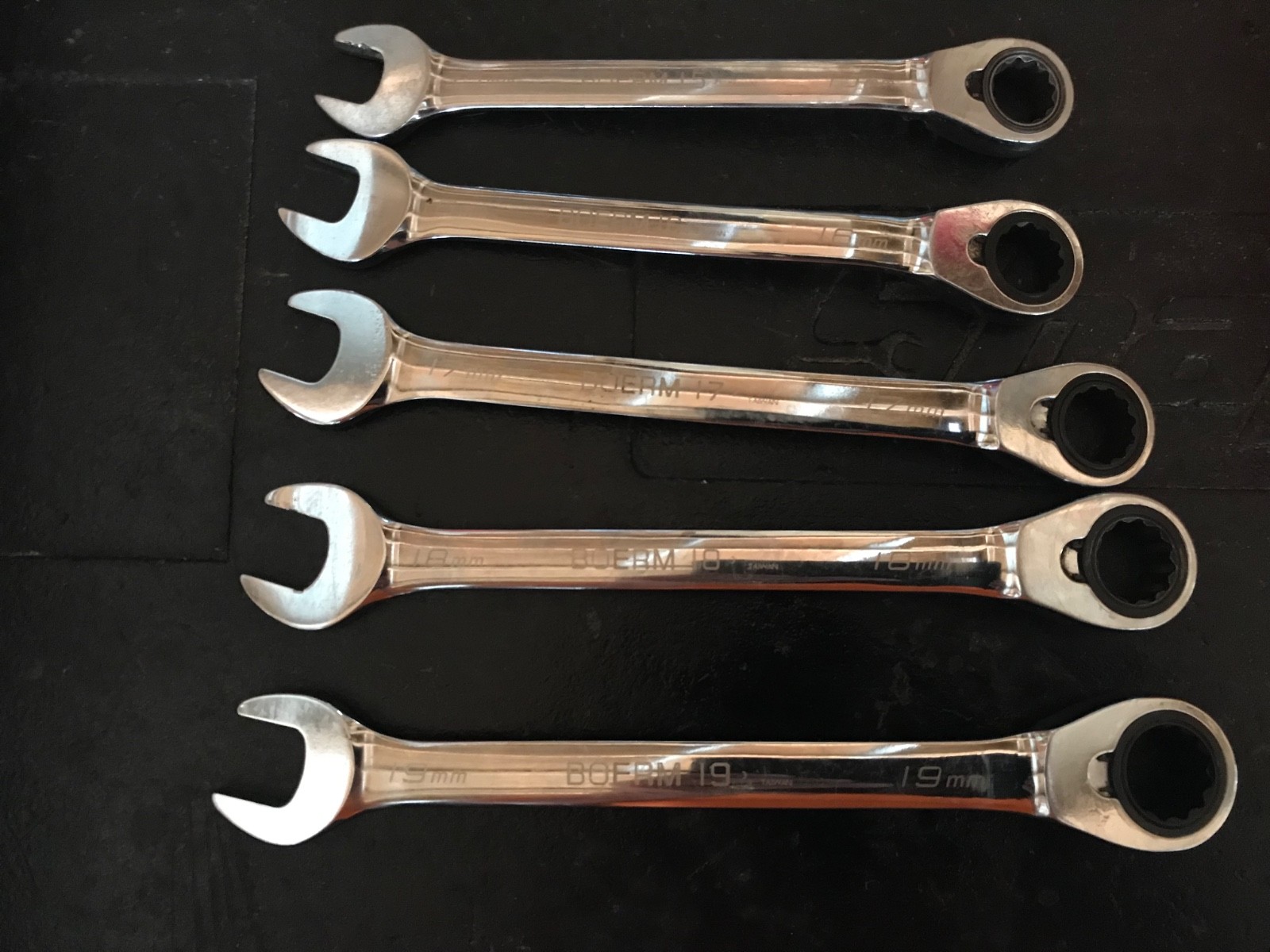 Blue Point BOERM712 Metric Ratcheting Reversible 12pc Wrench Set 8-19mm