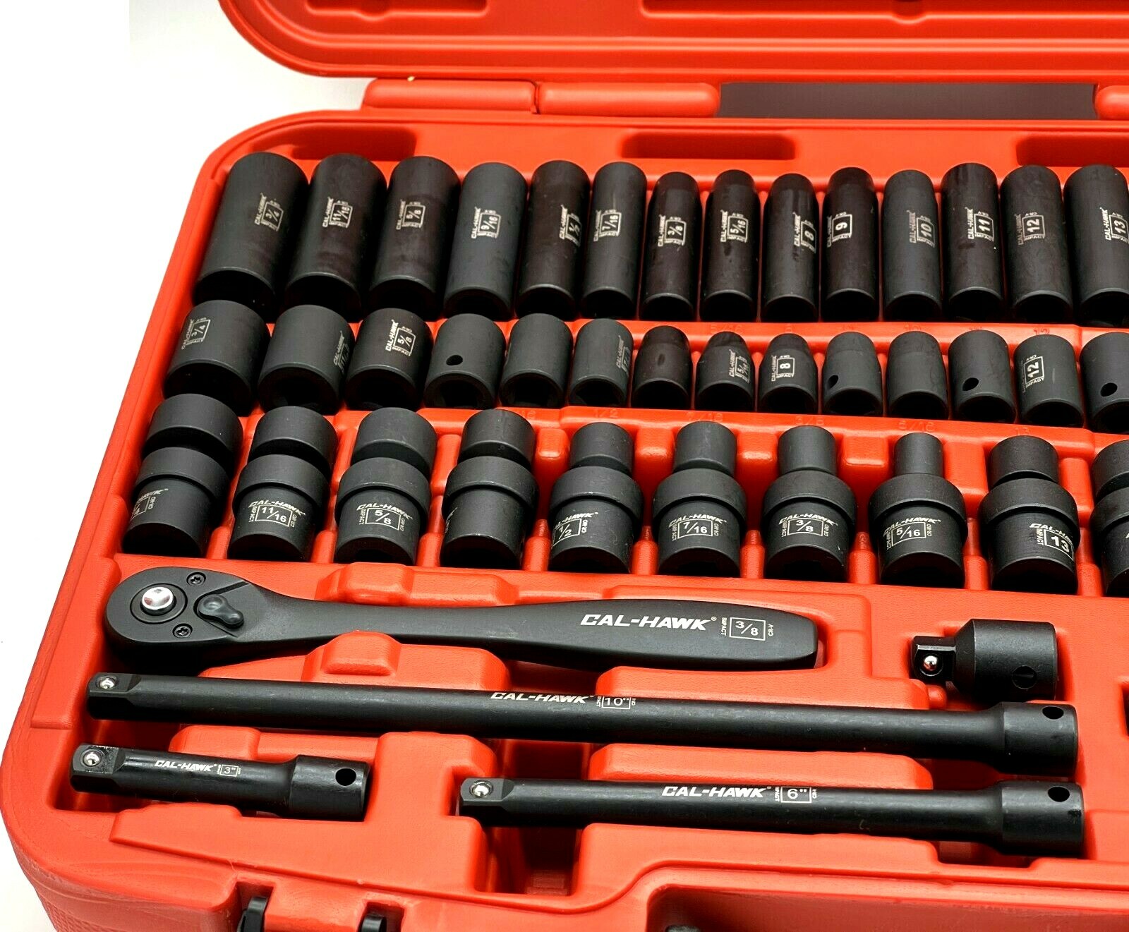 67pc 3/8″ DR. SAE & Metric Deep & Shallow CR-Moly Impact Socket Adaptor Reducer