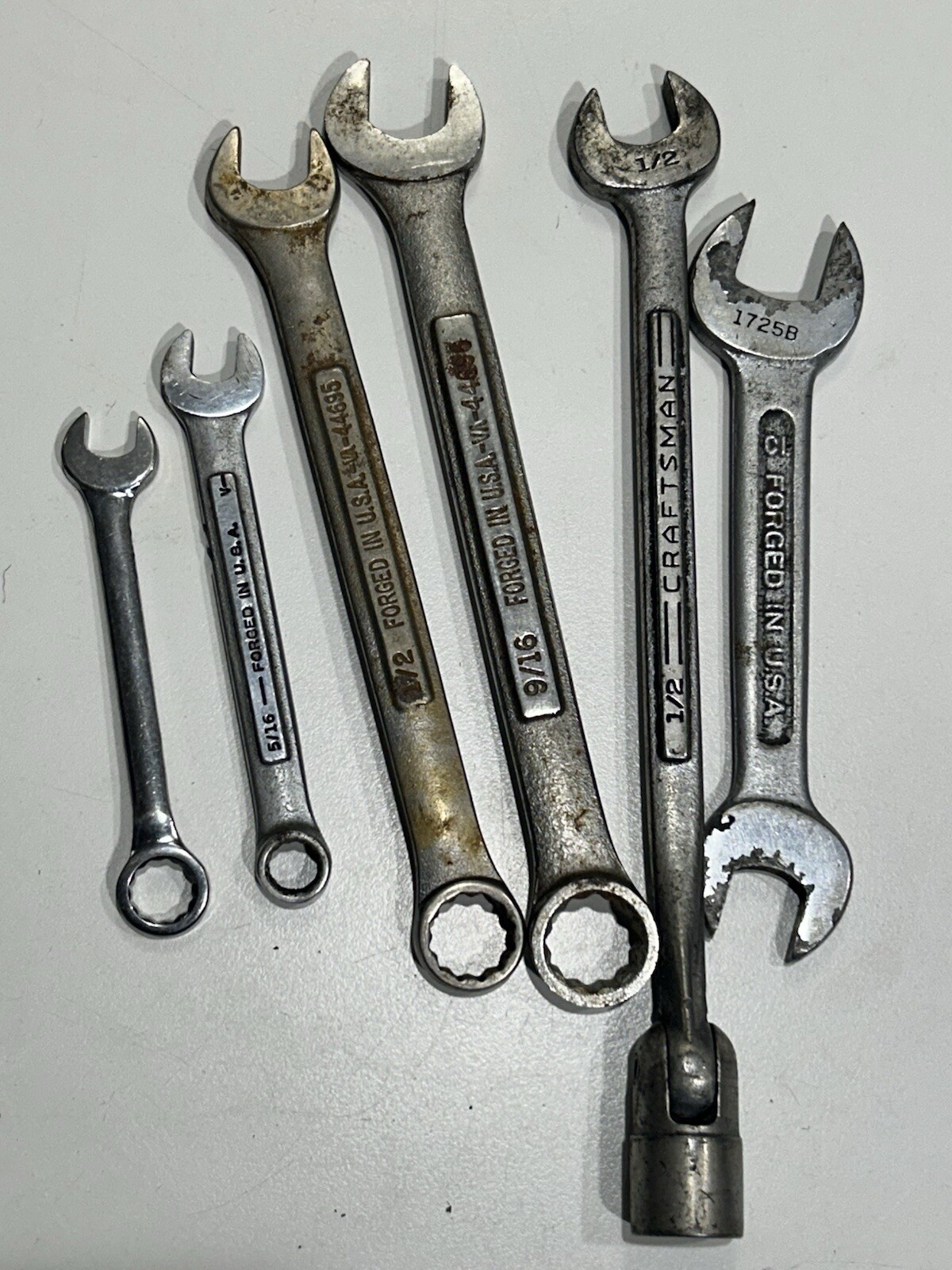 Craftsman 6 Wrench Lot All SAE See Photos And Description