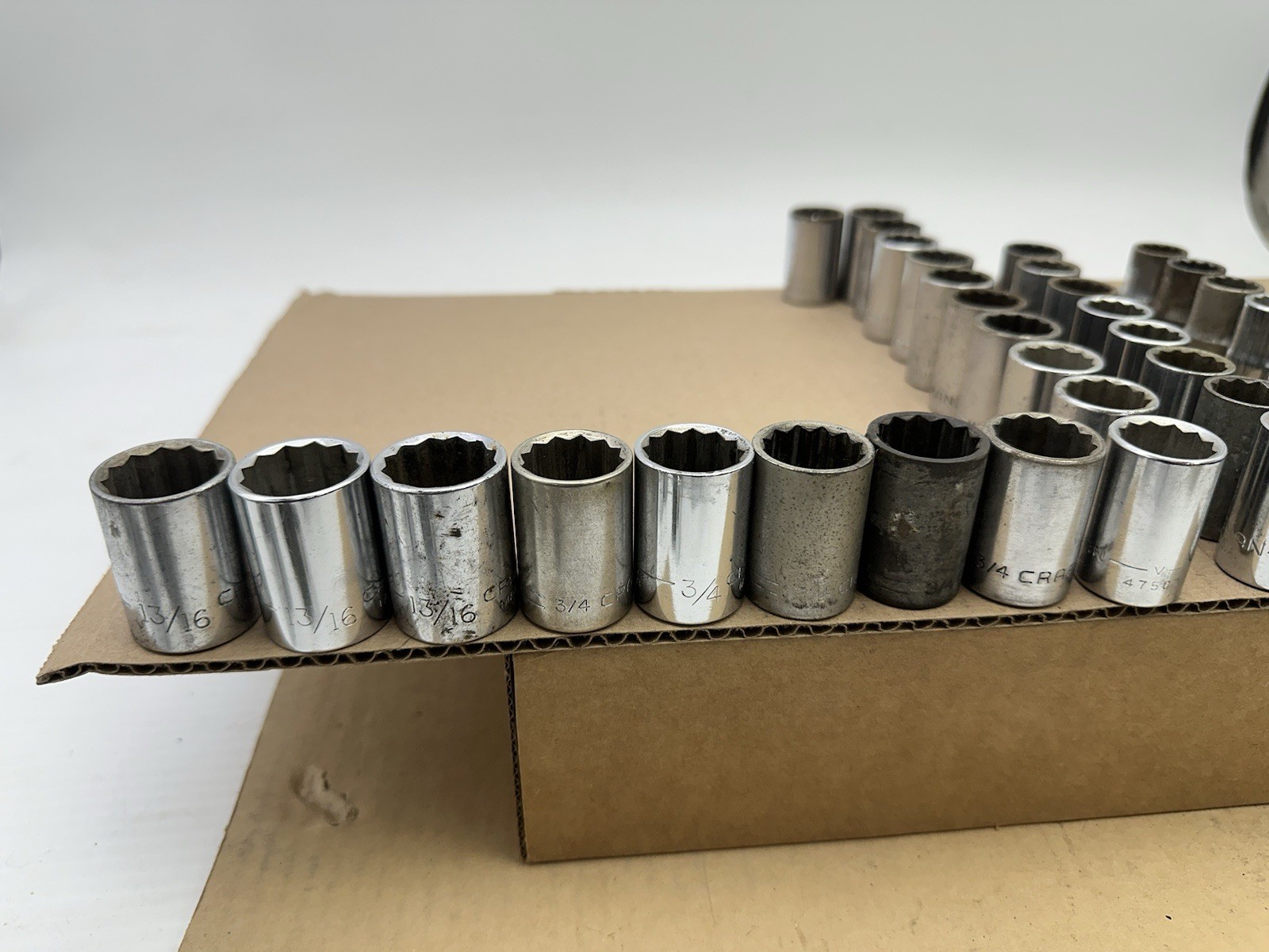 *54PCS* Vintage Craftsman 1/2” Dr Socket Set LOT -V- Series 12pc 12 Pt SAE USA