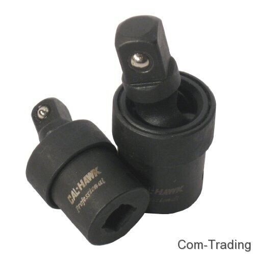 2pc Universal Impact Joint Set 3/8″ & 1/2″ DR. CR-MO Ball Type Swivel Socket
