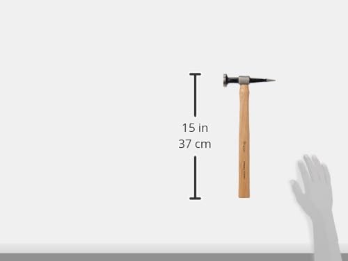 Performance Tool W1010 Straight Pein Finishing Hammer, Silver/Brown