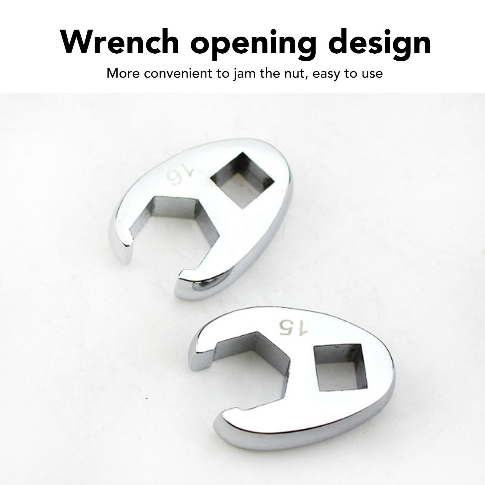 Car 10pcs Crows Foot Wrench Set 10mm To 22mm Sizes Metric Nut Wrench For 3/8in