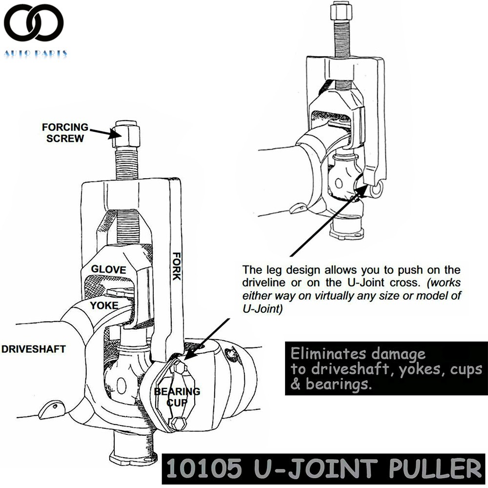 10105 Heavy Duty Universal Joint Puller Press Removal U-Joint Tool for Car Truck