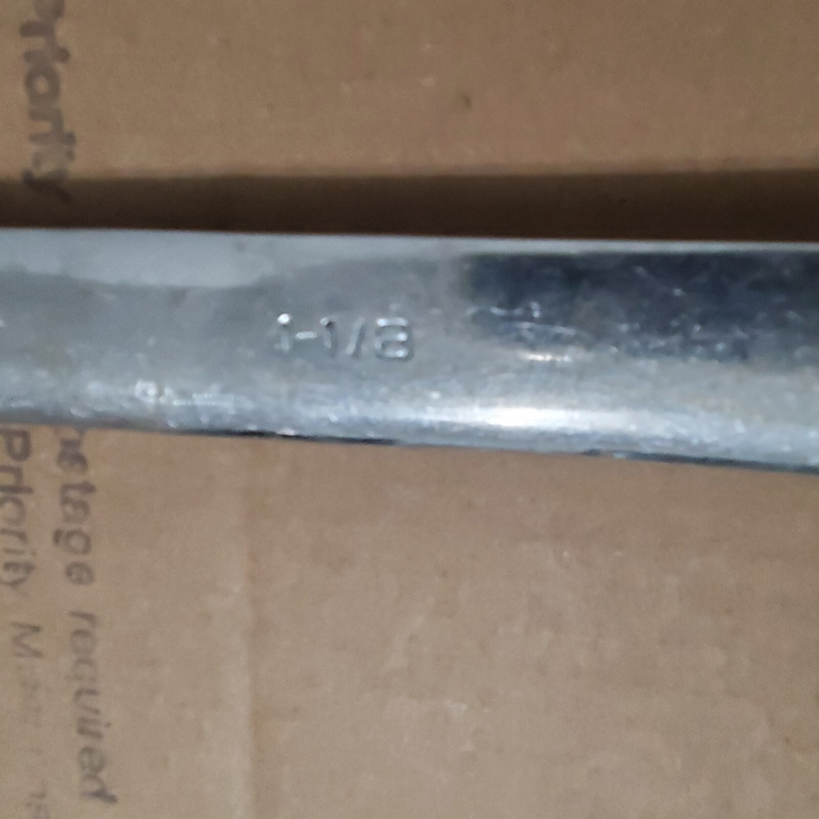 Pittsburgh Combination Wrench 1-1/8″ SAE 12pt Chrome Finish, 15.5″. Estate Find