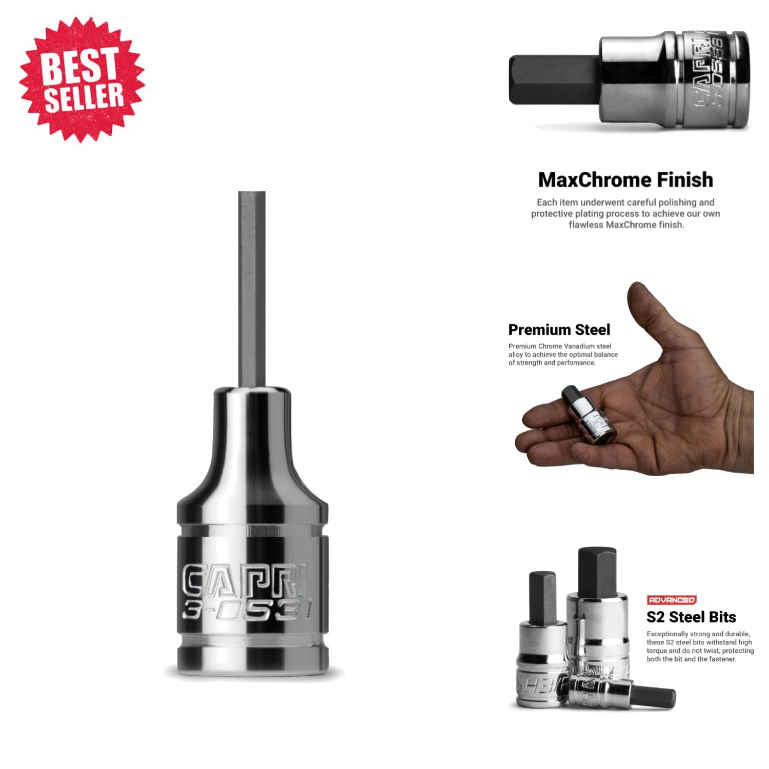 2 mm Hex Bit Socket – 1/4-Inch Drive, S2 Steel Durability