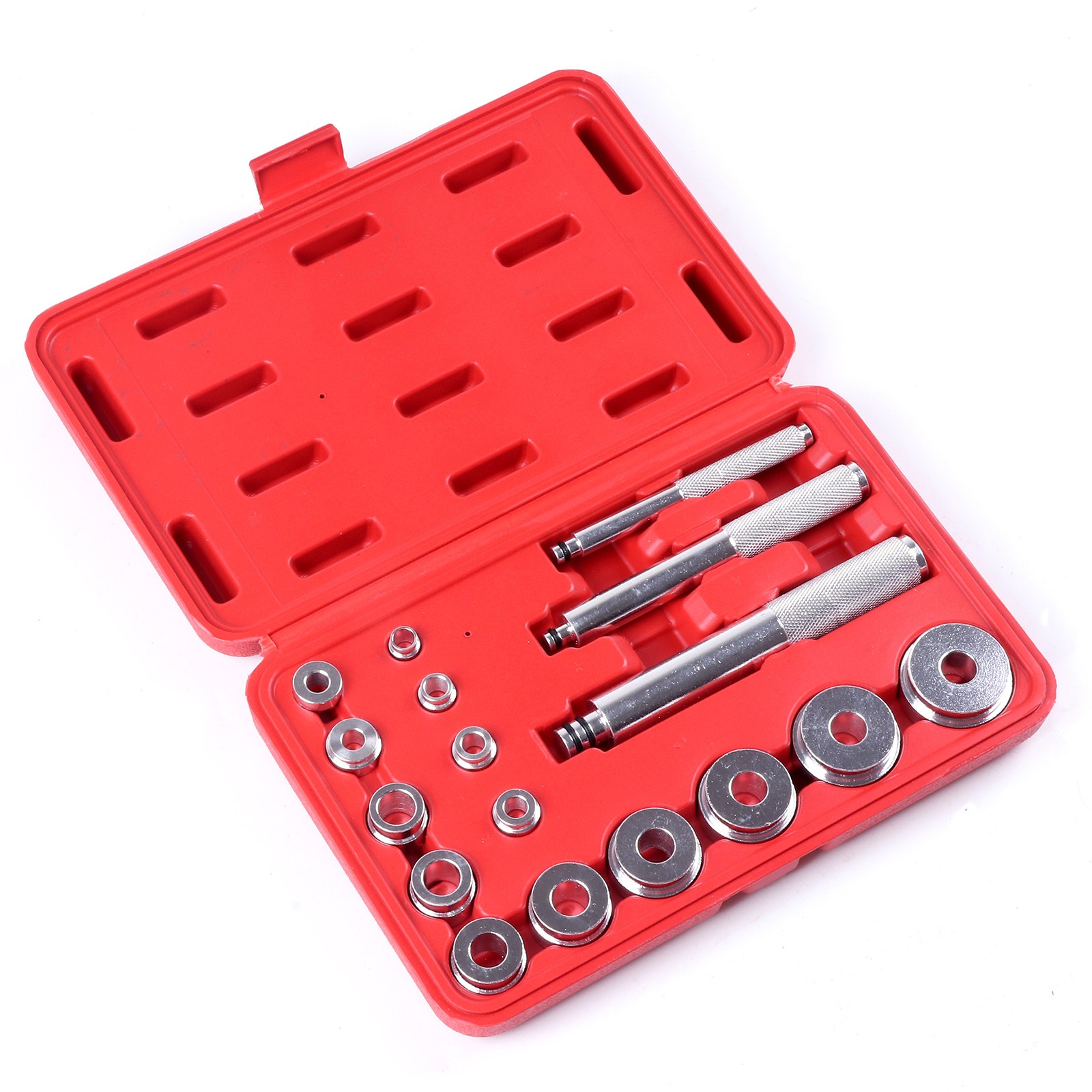 17pc Metric Bushing Bearing Driver Aluminum Install Remove Set 10-42mm W/ Case