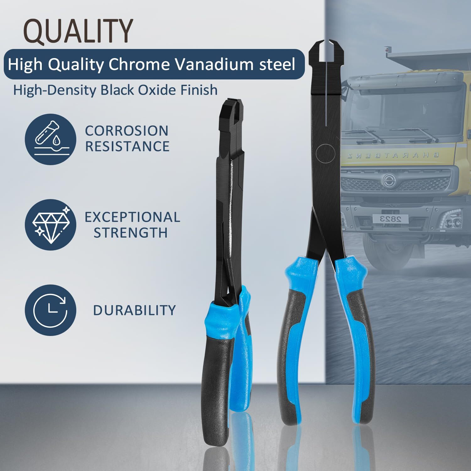 Straight U-Joint Snap Ring Pliers Plastic Push Pin Pliers Tool 70300