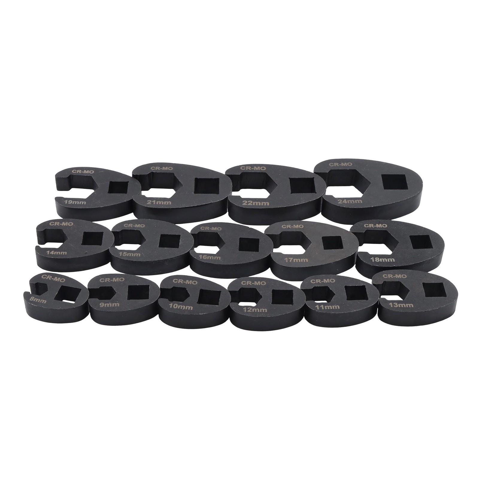 LABLT 15 Pieces Crowfoot Wrench Set Metric 8 – 24 MM 3/8″ & 1/2″ Drive Flare Nut