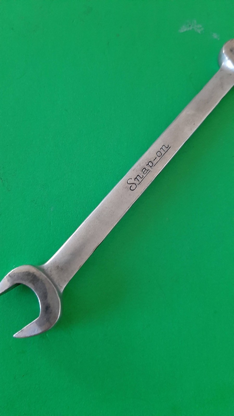 Snap-on Tools S1416W 1/2” x 7/16” 6pt Point Tapered Open-end Wrench USA ENGRAVED