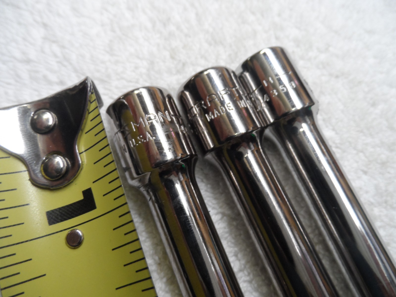Craftsman 3/8″ Drive Quick Release 3″ 6″ 10″ Extension, NOS USA – 3 pcs