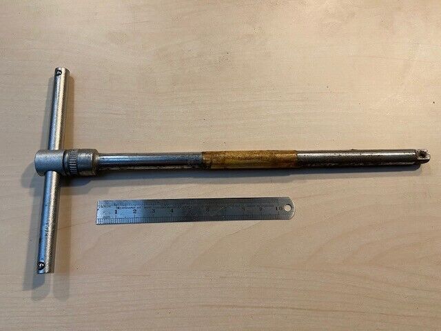 King Dick ‘Midget’ Small T Bar & 8″ Socket Extension – Ex RAF Crowfoot Marked