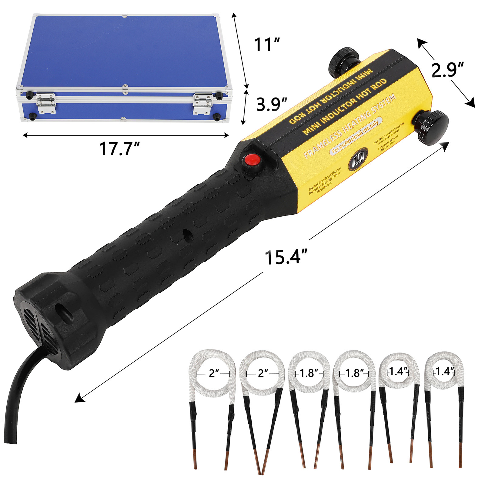 Magnetic Induction Heater Kit with 8 Coils with Storage Box Handheld Bolt Buster